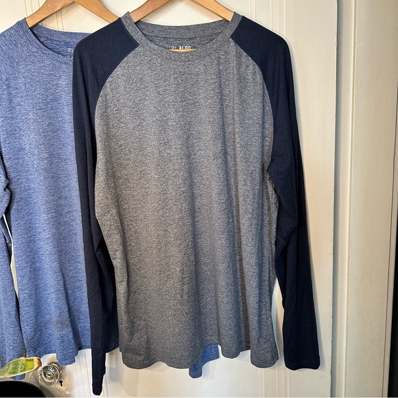 Men's 01.ALGO UV SPF 40 Moisture Wicking Performance Shirt LS Blue XL lot of 2 - Picture 2 of 10